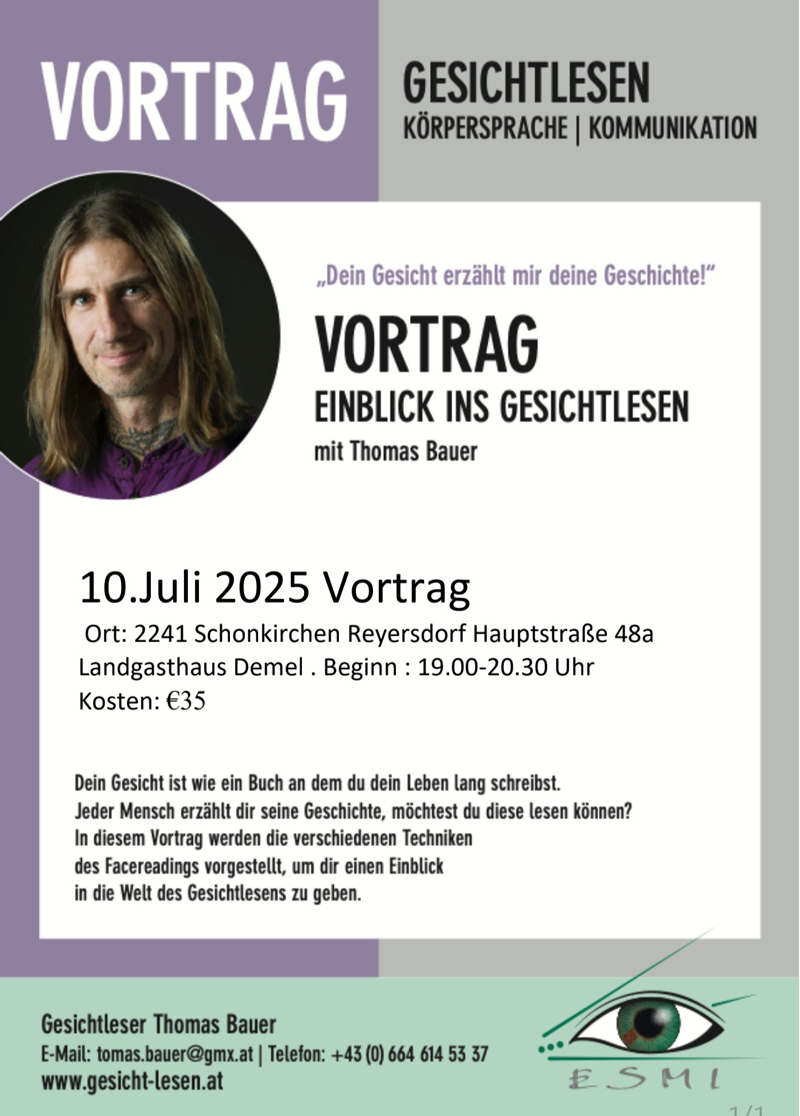 Gesichtslesen-Plakat